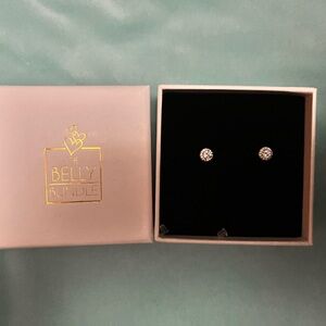 The Belly Bundle box sterling silver earrings